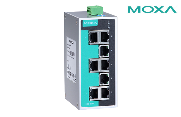 MOXA/MOXA  8口非網(wǎng)管型交換機 訂貨號 ： EDS-208A  型號 ： EDS-208A